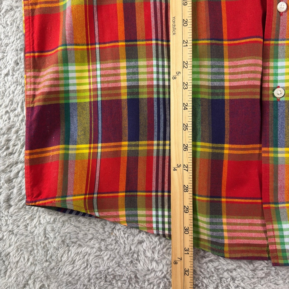 Orvis Signature Collection Mens Large Multi Color Plaid Cotton Shirt - Picture 7 of 8